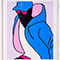 minor role (pink)