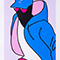 minor role (pink)