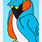 minor role (blue)