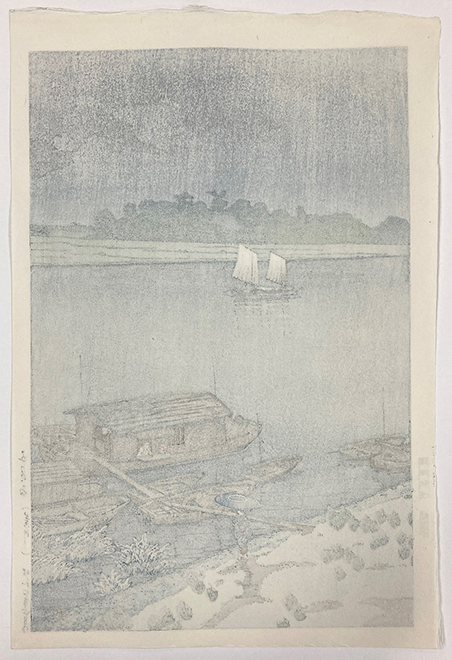 川瀬 巴水 Hasui Kawase 五月雨（荒川） | ONLINE STORE | Walls Tokyo