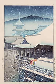 川瀬 巴水 Hasui Kawase 春の雪(京都清水) | ONLINE STORE | Walls Tokyo