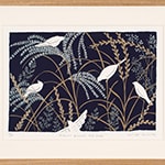 Autumn grasses and birds(額装)