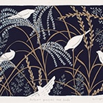 Autumn grasses and birds(額装)