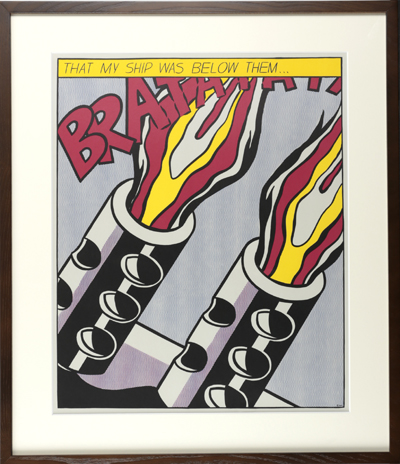 ロイ・リキテンシュタイン Roy Lichtenstein ASI OPENED FIRE POSTER