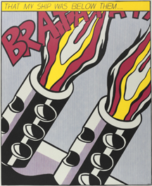 ロイ・リキテンシュタイン Roy Lichtenstein ASI OPENED FIRE POSTER